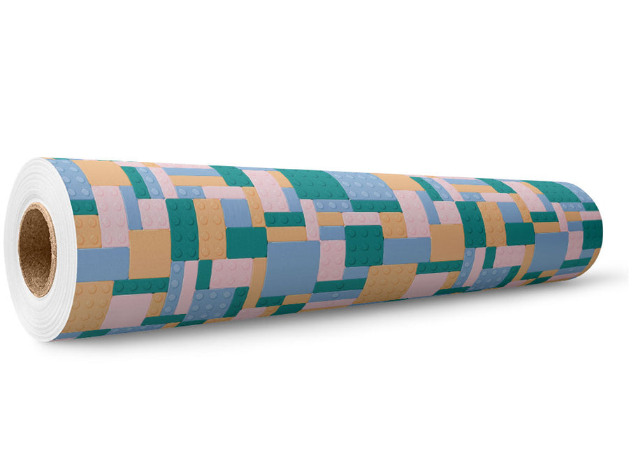 Pastel Bricks Toy Room Wrap Film Wholesale Roll~Rwraps Series 914 Digitally Printed Vinyl Roll~5
