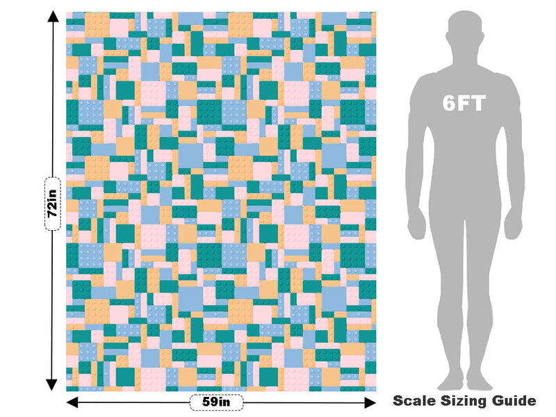 Pastel Bricks Toy Room Vehicle Wrap Scale~Rwraps Series 914 Pastel Bricks Toy Room Measurements~1