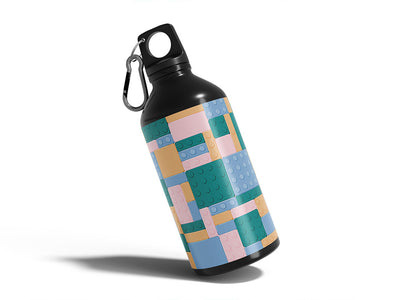 pastel bricks toy room Water Bottle DIY Stickers