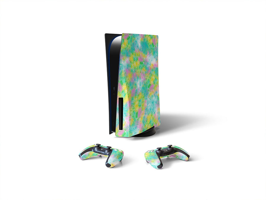 pastel daydream tie dye Sony PS5 DIY Skin