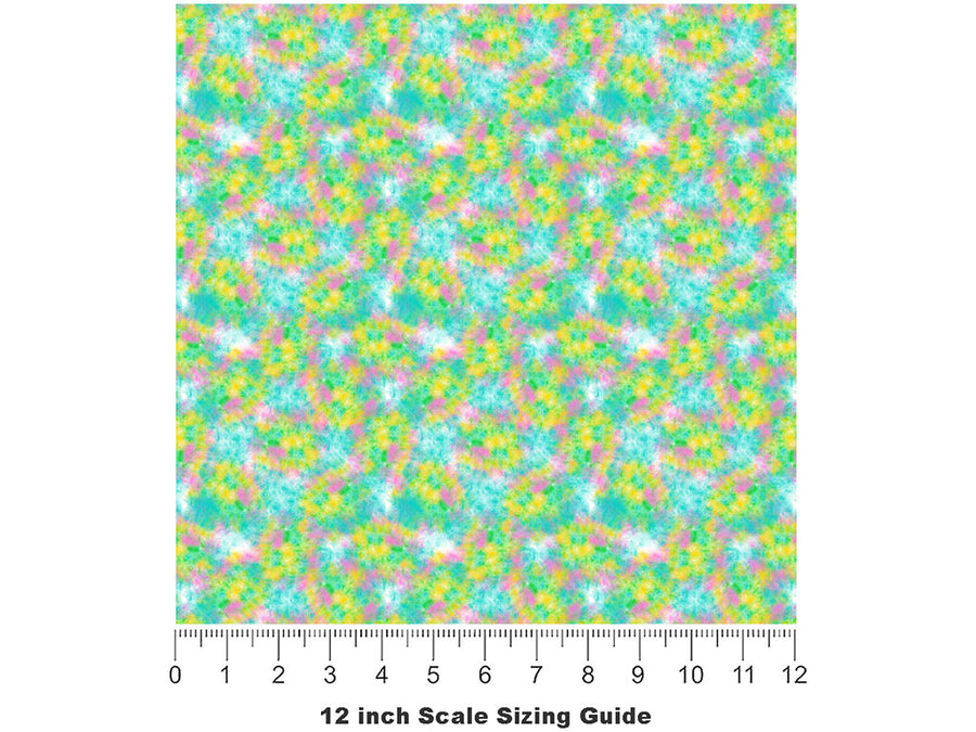 Pastel Daydream Tie Dye Vinyl Film Pattern Size 12 inch Scale~Rwraps Pastel Daydream Tie Dye Sizing Chart~2