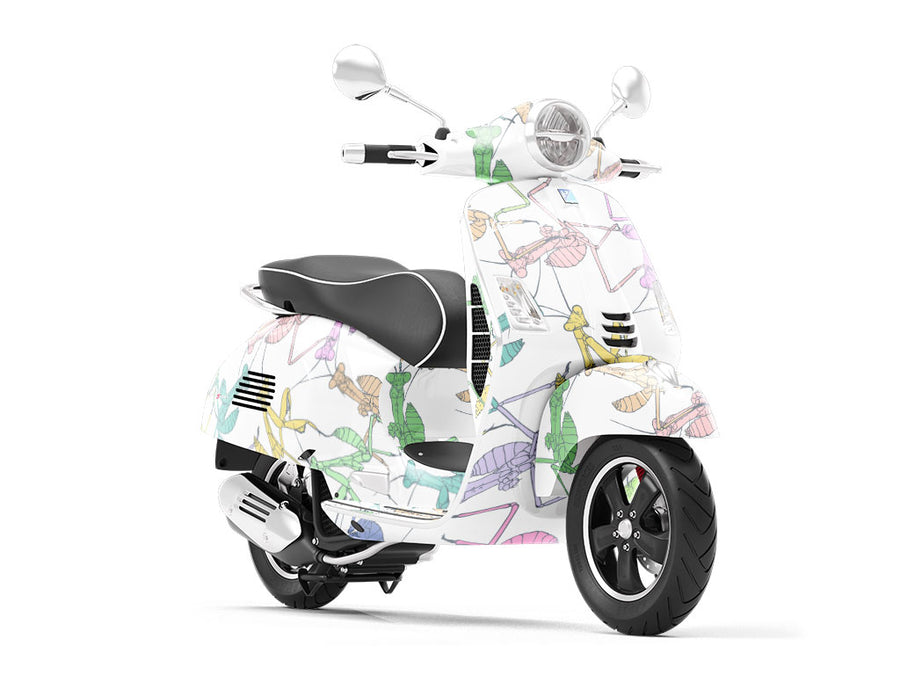 Pastel Fighters Bug Vespa Scooter Wrap Film