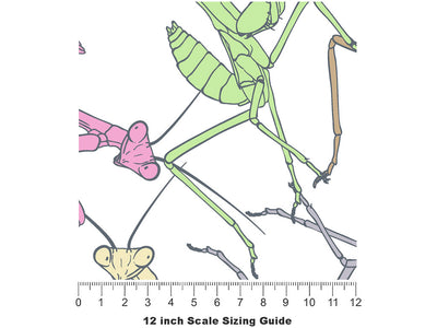 Pastel Fighters Bug Vinyl Film Pattern Size 12 inch Scale~Rwraps Pastel Fighters Bug Sizing Chart~2