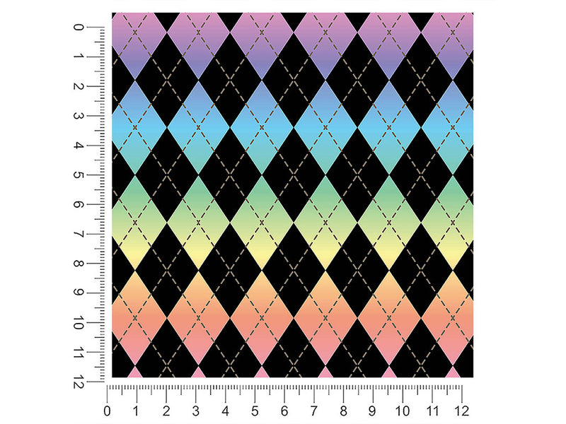 pastel gradient argyle 1ft x 1ft Craft Sheets