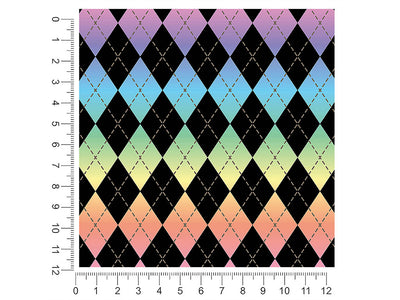 pastel gradient argyle 1ft x 1ft Craft Sheets