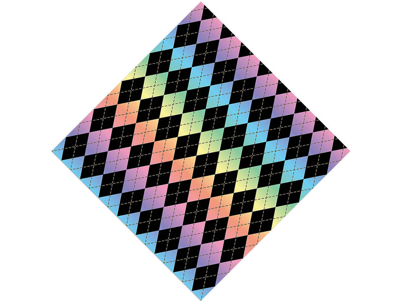 Pastel Gradient Argyle Vinyl Wrap Pattern