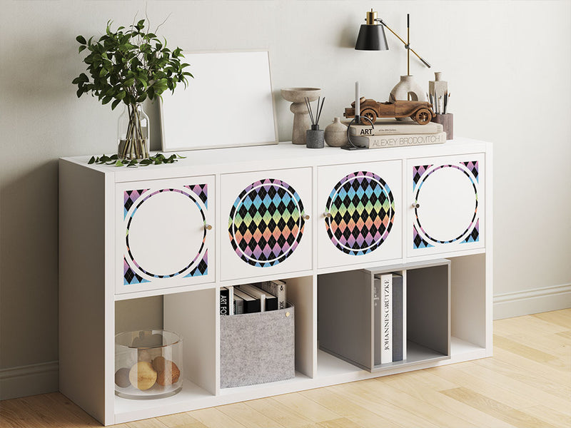 pastel gradient argyle DIY Furniture Stickers