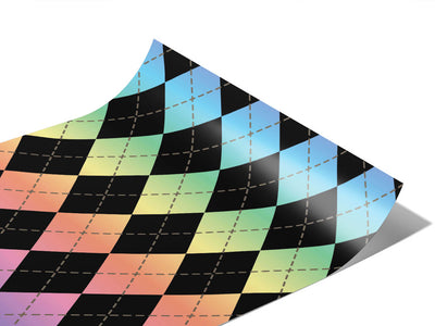 Pastel Gradient Argyle Vinyl Wraps~Rwraps Series 914 Digitally Printed Vinyl Wrap~0
