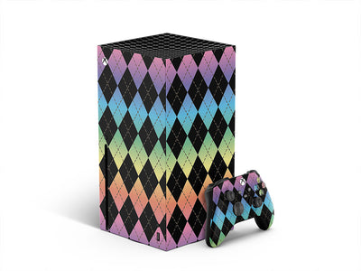 pastel gradient argyle XBOX DIY Decal