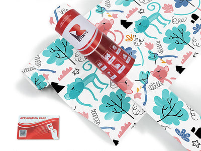 pastel jungle animal Craft Vinyl Roll