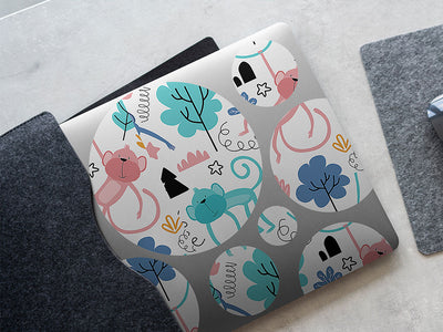 pastel jungle animal DIY Laptop Stickers