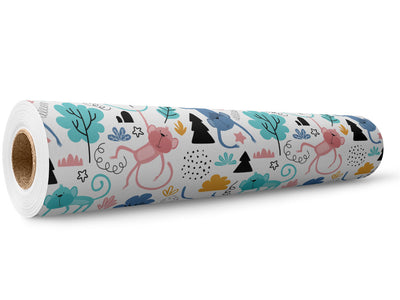 Pastel Jungle Primate Wrap Film Wholesale Roll~Rwraps Series 914 Digitally Printed Vinyl Roll~5