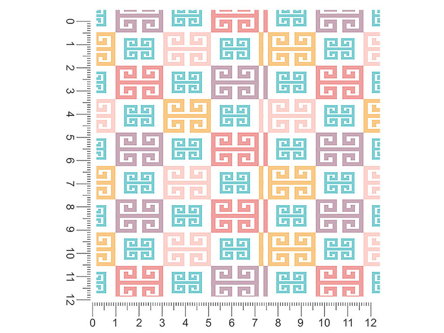 pastel meander greco roman 1ft x 1ft Craft Sheets