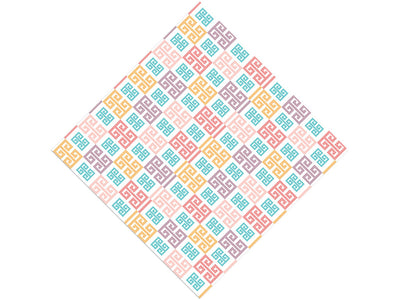 Pastel Meander Greco Roman Vinyl Wrap Pattern