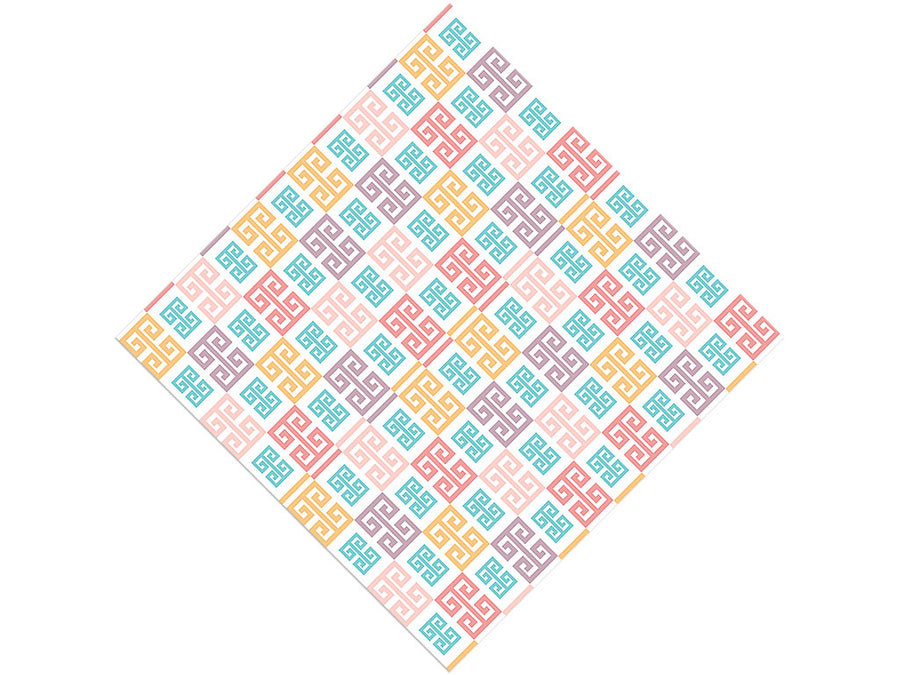 Pastel Meander Greco Roman Vinyl Wrap Pattern