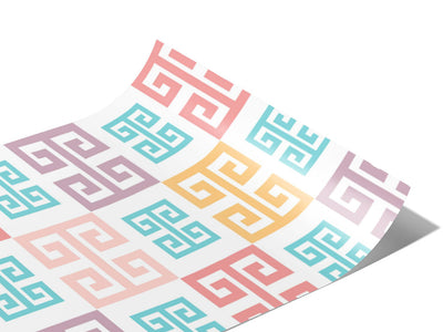 Pastel Meander Greco Roman Vinyl Wraps~Rwraps Series 914 Digitally Printed Vinyl Wrap~0