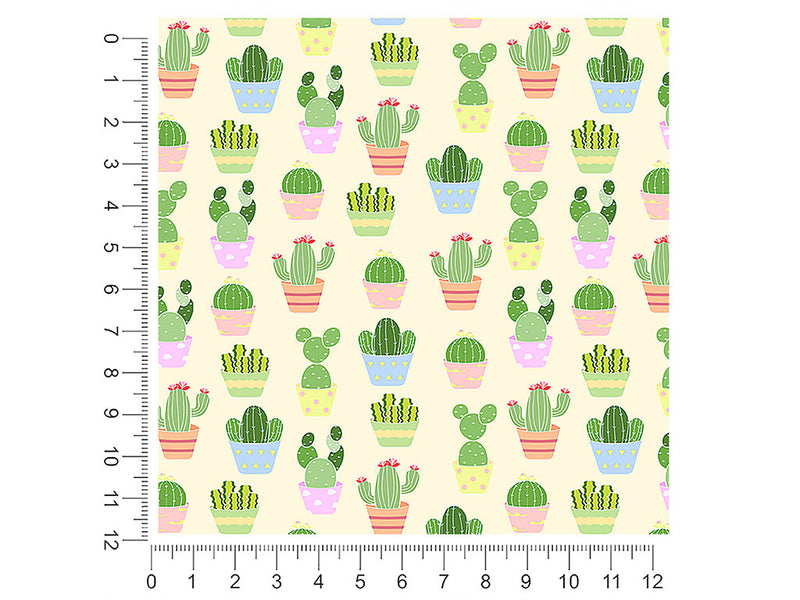 pastel needles cactus 1ft x 1ft Craft Sheets