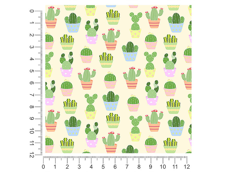 pastel needles cactus 1ft x 1ft Craft Sheets