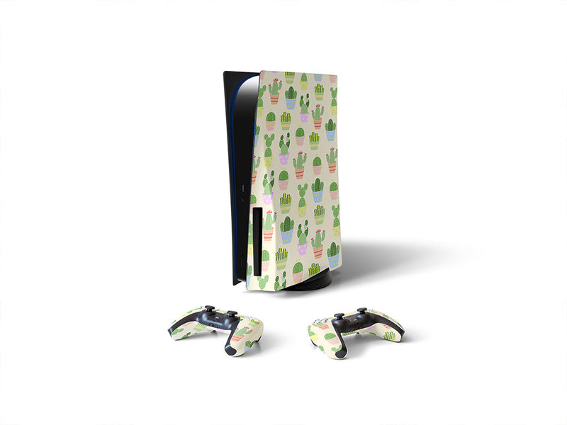 pastel needles cactus Sony PS5 DIY Skin