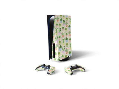 pastel needles cactus Sony PS5 DIY Skin