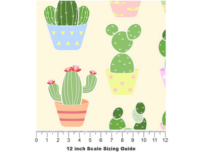 Pastel Needles Cacti Vinyl Film Pattern Size 12 inch Scale~Rwraps Pastel Needles Cacti Sizing Chart~2
