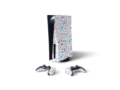 pastel notes music Sony PS5 DIY Skin