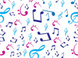 Pastel Notes Music Vinyl Wrap Pattern~Rwraps Series 914 Digitally Printed Vinyl Wrap~0