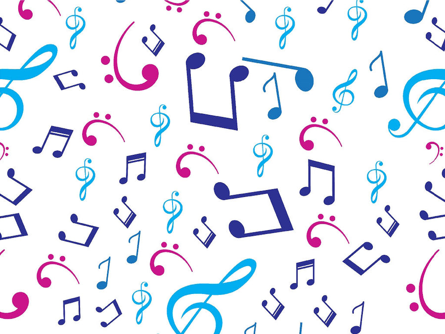 Pastel Notes Music Vinyl Wrap Pattern~Rwraps Series 914 Digitally Printed Vinyl Wrap~0