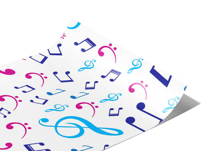 Pastel Notes Music Vinyl Wraps~Rwraps Series 914 Digitally Printed Vinyl Wrap~0