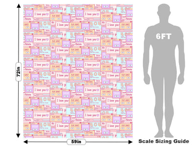 Pastel Pop-Ups Sticker Bomb Vehicle Wrap Scale~Rwraps Series 914 Pastel Pop-Ups Sticker Bomb Measurements~2