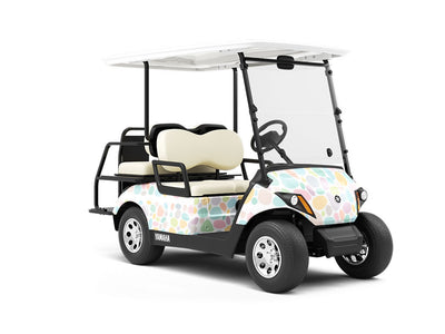 Pastel Rainbow Cobblestone Wrapped Golf Cart