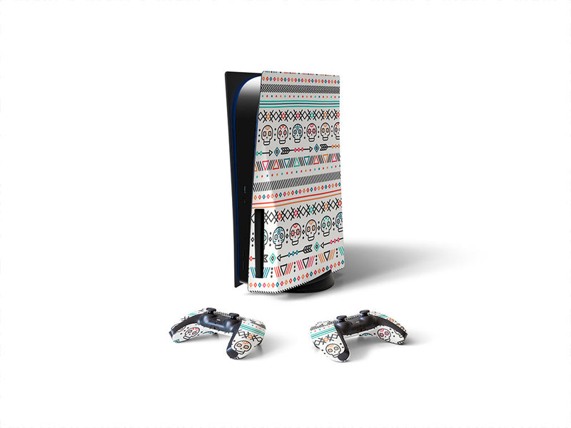 pastel sugar day of the dead Sony PS5 DIY Skin