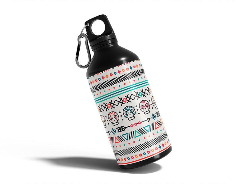 pastel sugar day of the dead Water Bottle DIY Stickers