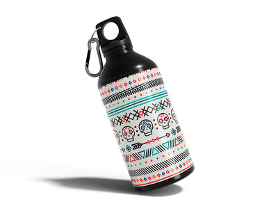 pastel sugar day of the dead Water Bottle DIY Stickers