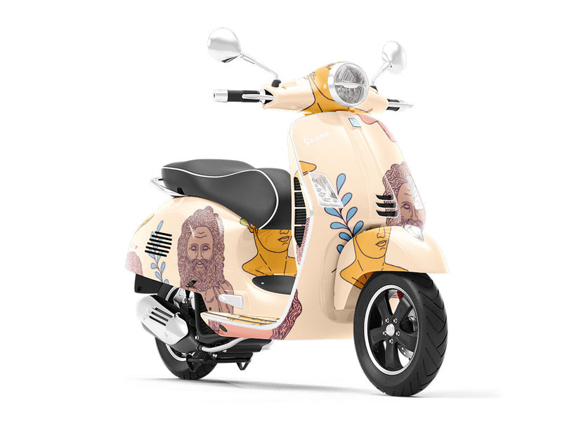 Pastel Titans Greco Roman Vespa Scooter Wrap Film