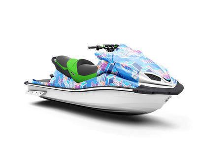 Pastel Towers Cityscape Jet Ski Vinyl Customized Wrap
