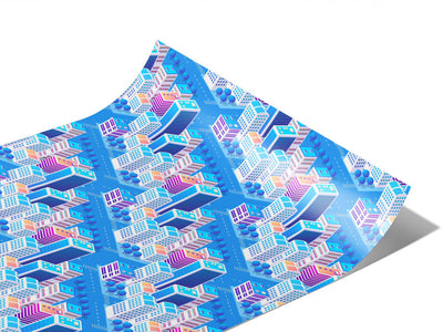 Pastel Towers Cityscape Vinyl Wraps~Rwraps Series 914 Digitally Printed Vinyl Wrap~1