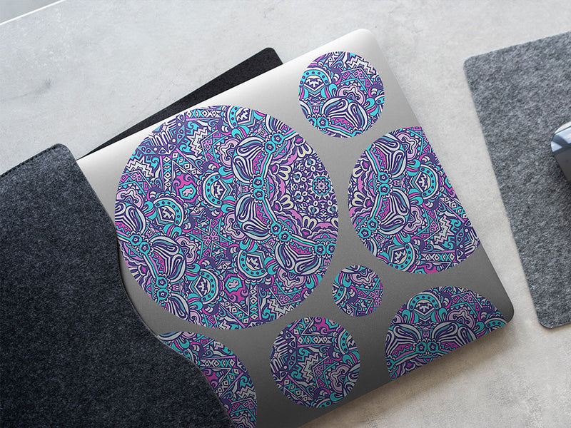 pastel wonder mandala DIY Laptop Stickers
