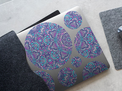 pastel wonder mandala DIY Laptop Stickers