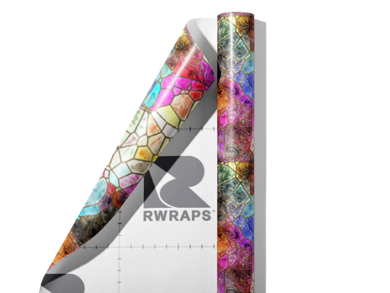 Pastiche Beauty Mosaic Wrap Film Sheets~Rwraps Series 914 Pastiche Beauty Mosaic Scrolled Sheet~3