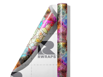 Pastiche Beauty Mosaic Wrap Film Sheets~Rwraps Series 914 Pastiche Beauty Mosaic Scrolled Sheet~3