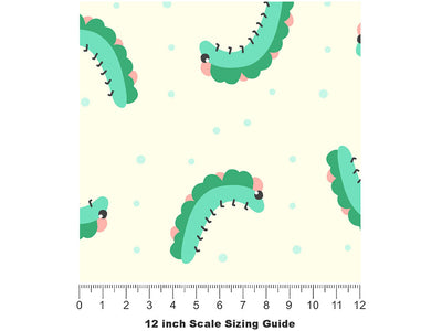 Patient Pupations Bug Vinyl Film Pattern Size 12 inch Scale~Rwraps Patient Pupations Bug Sizing Chart~2