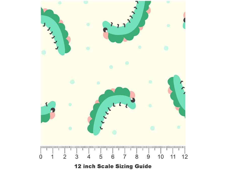 Patient Pupations Bug Vinyl Film Pattern Size 12 inch Scale~Rwraps Patient Pupations Bug Sizing Chart~2