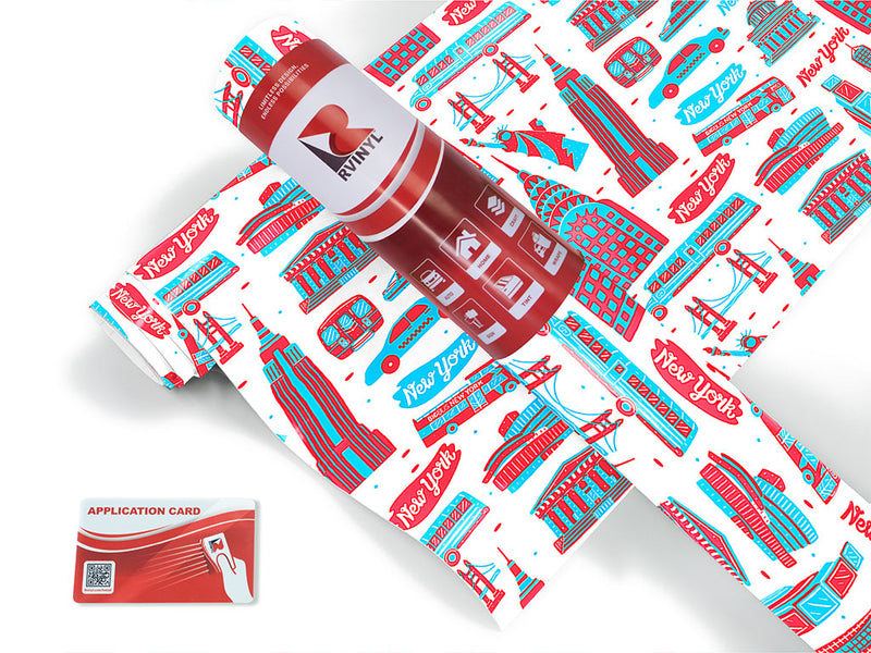 patriotic buildings  Craft Vinyl Roll
