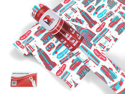 patriotic buildings  Craft Vinyl Roll