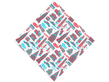 Patriotic Buildings Americana Vinyl Wrap Pattern