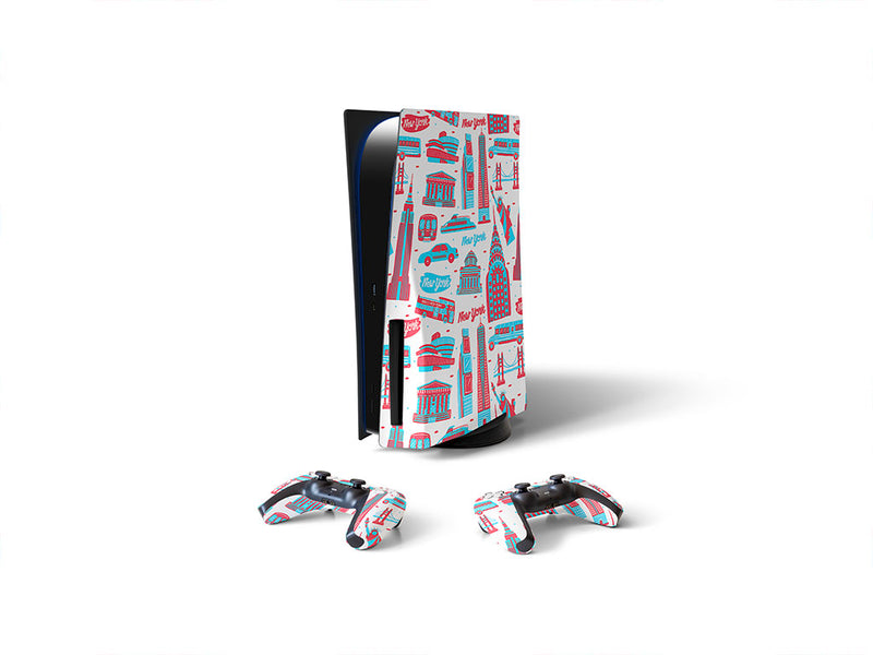 patriotic buildings  Sony PS5 DIY Skin