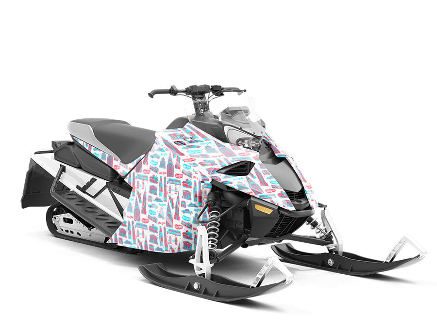 Patriotic Buildings Americana Custom Wrapped Snowmobile