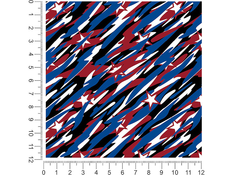 patriotic camo  1ft x 1ft Craft Sheets