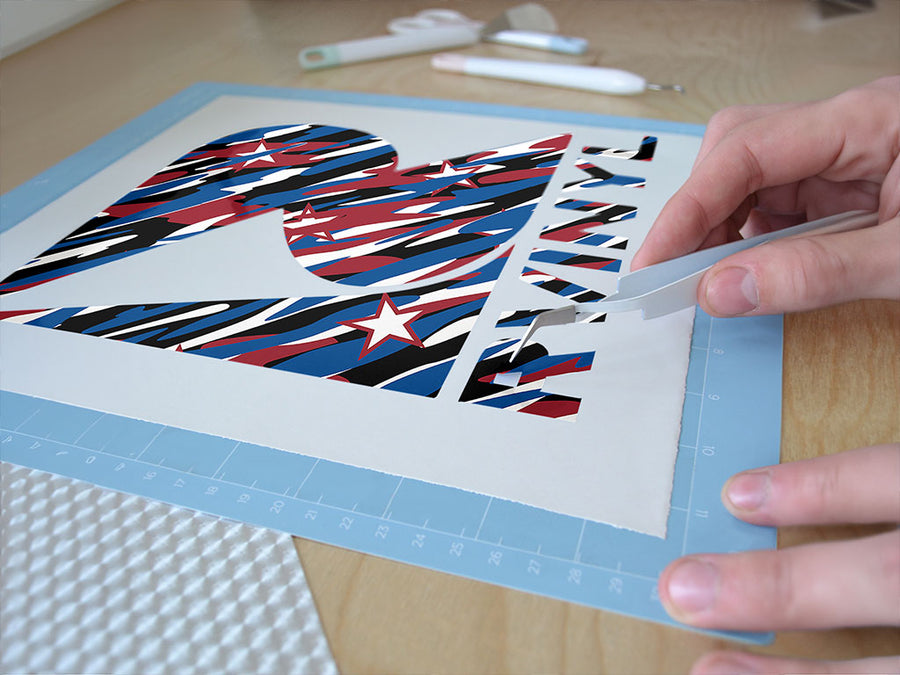 patriotic camo  Easy Weed Craft Vinyl